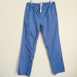 PACT Organic Cotton Chino PullOn Casual Joggers Blue/Gray L Inseam=30” Cabincore